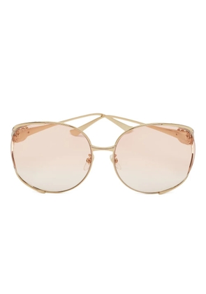 Gucci Pre-Owned round-shape sunglasses - Gold