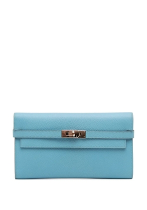 Hermès Pre-Owned 2018 Epsom Kelly Longue Wallet long wallets - Blue