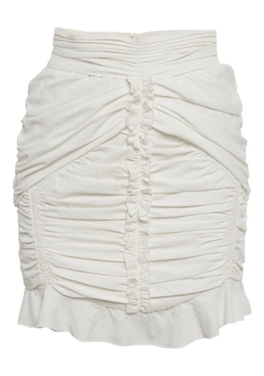 ISABEL MARANT ruched ruffled mini skirt - White