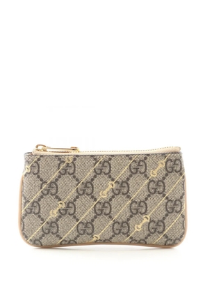 Gucci Pre-Owned 2016-2025 GG Supreme Horsebit Wallet small wallets - Brown