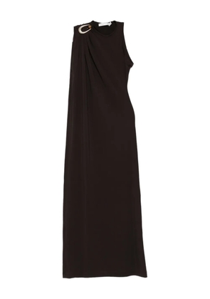 Christopher Esber draped ring-detail maxi dress - Brown