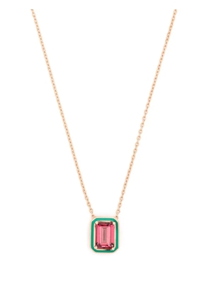 Selim Mouzannar 18kt rose gold Mina rhodolite necklace