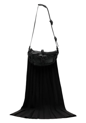 Innerraum draped-detail plissé-effect shoulder bag - Black