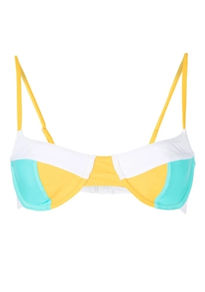 Solid & Striped The Emily colour-block bikini top - White