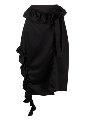Rokh ruffle-trim midi skirt - Black