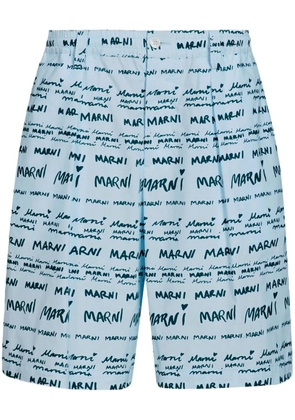 Marni Mega Marni poplin shorts - Blue