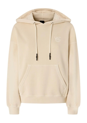 PINKO drawstring cotton hoodie - Neutrals