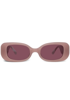 Linda Farrow engraved-logo arm sunglasses - Pink