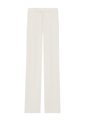 Saint Laurent high-waisted satin trousers - Neutrals