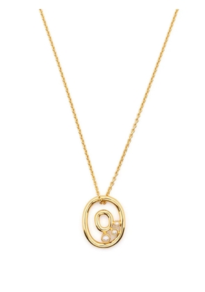 Missoma pearl-embellished initial pendant necklace - Gold