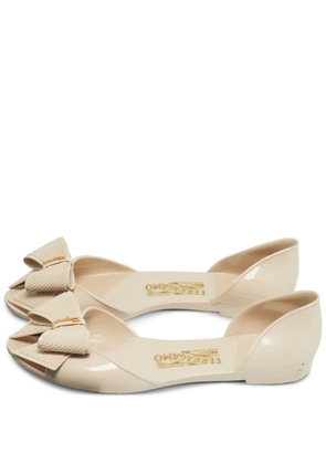 Ferragamo Pre-Owned bow ballet flats - Neutrals
