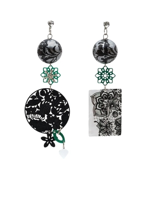 Amir Slama Bijoux charm-appliqué drop earrings - Black