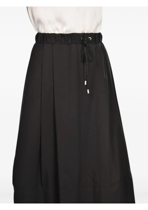 Gran Sasso drawstring midi skirt - Black