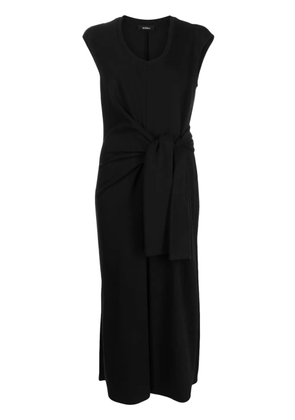 Goen.J twist-detail midi dress - Black