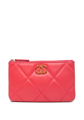 CHANEL Pre-Owned 2020 Small Lambskin 19 O Case Pouch clutch bag - Pink