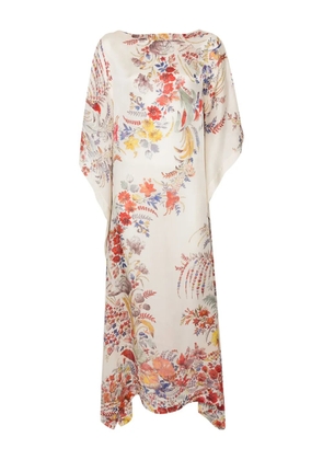 Carine Gilson floral-print silk maxi dress - Neutrals