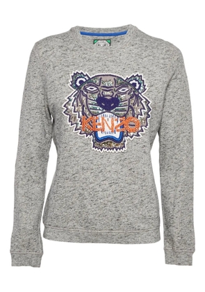 Kenzo Pre-Owned iger-motif cotton sweatshirt - Grey