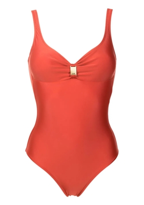 Lygia & Nanny Roberta Liso logo-plaque swimsuit - Orange