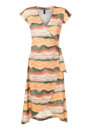 Lygia & Nanny v-neck wrap midi dress - Brown