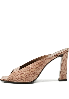 Giuseppe Zanotti Vintage Mya embossed-leather sandals - Neutrals