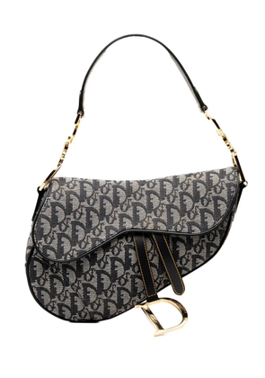 Christian Dior Pre-Owned 2002 Diorissimo Canvas Saddle Bag shoulder bag - Blue
