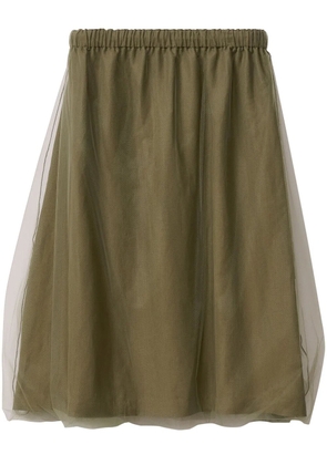 Fabiana Filippi tulle-overlay midi skirt - Green