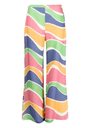Cala de la Cruz Grace linen trousers - Multicolour