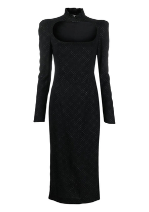 Philosophy Di Lorenzo Serafini diamond-pattern midi dress - Black