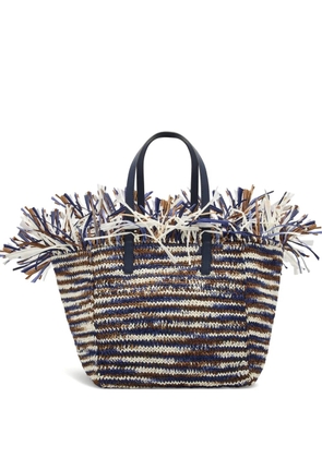 Oscar de la Renta striped tote bag - Blue
