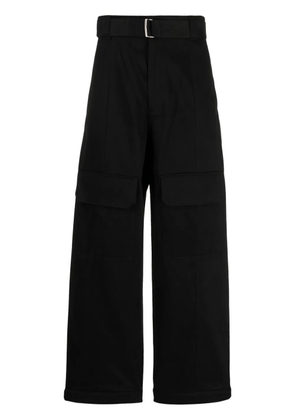 SONGZIO high-waist straight-leg cropped trousers - Black
