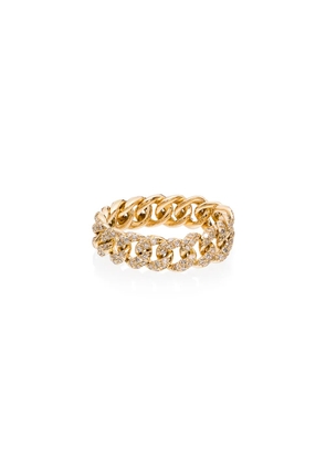 SHAY 18K gold chain diamond ring