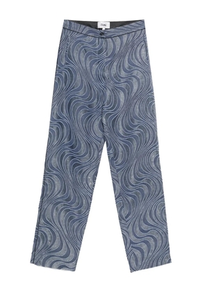 Botsi illusion-print trousers - Blue