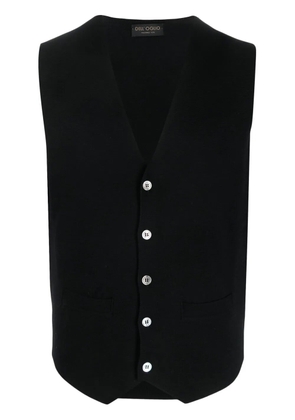 Dell'oglio V-neck fine-knit vest - Black