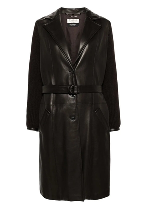 A.N.G.E.L.O. Vintage Cult 2000s leather belted coat - Brown