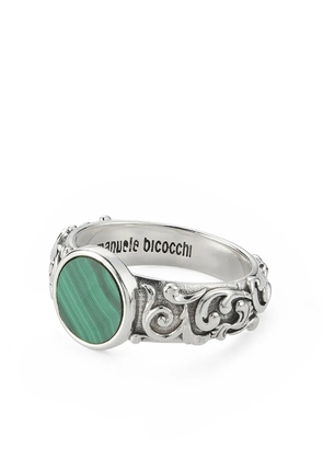 Emanuele Bicocchi Arabesque malachite ring - Green