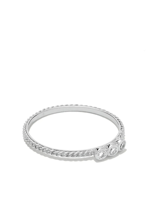 Wouters & Hendrix Gold 18kt white gold Chain Diamond ring - Silver