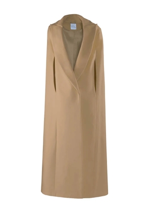 Vestiaire d'un Oiseau Libre collared slit cape - Neutrals
