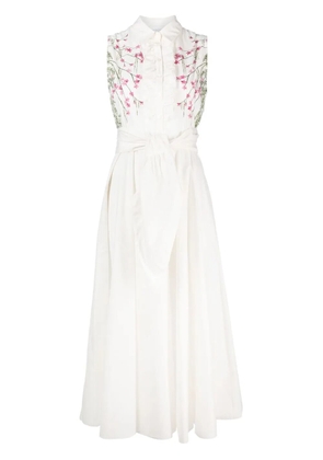 Giambattista Valli Ramage belted sleeveless dress - White
