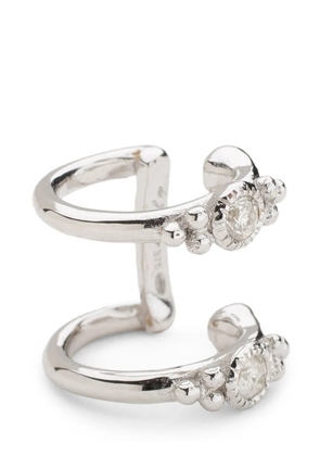 DE JAEGHER 18kt white gold Sunny Bubbles diamond earcuff - Silver