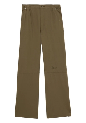 izzue logo-embroidered trousers - Green