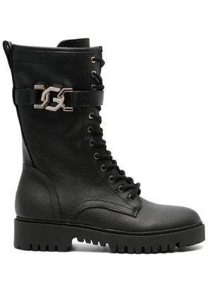GUESS USA Oriss logo-plaque boots - Black