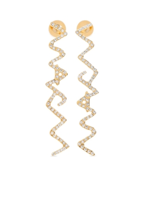 Marni logo drop earrings - Gold