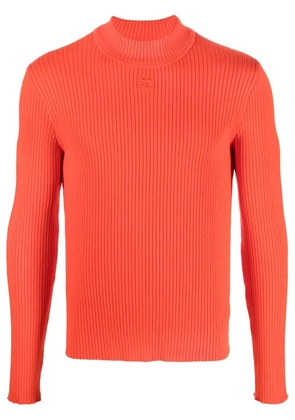 Courrèges ribbed-knit long-sleeve jumper - Red