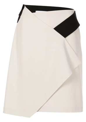 Gloria Coelho strap-detailed wrap skirt - Black