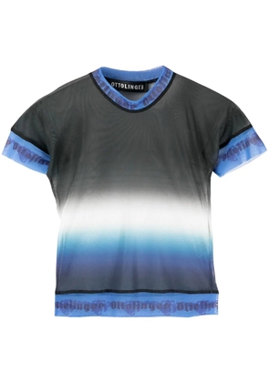 Ottolinger logo-trim ombré T-shirt - Blue
