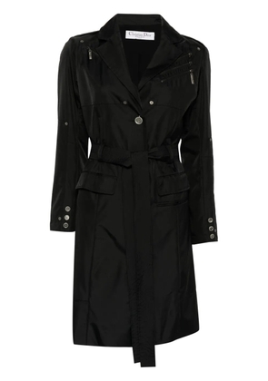 Christian Dior Pre-Owned 2000s belted trench coat - Black