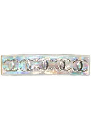 CHANEL Pre-Owned 1997 CC barrette - White