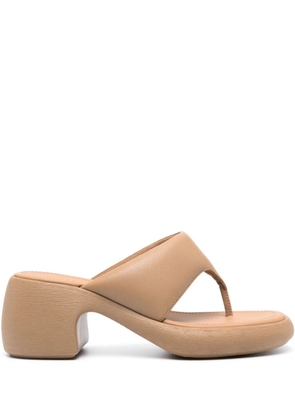 Camper Thelma 65mm leather sandals - Brown