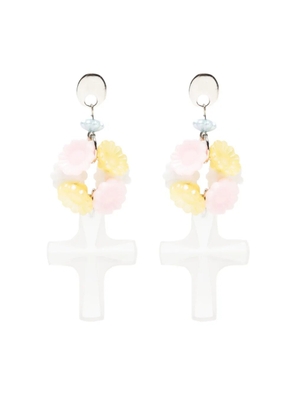 Amir Slama Bijoux cross-pendant earring - Multicolour
