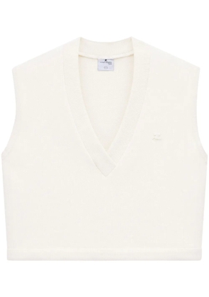 Courrèges Varsity logo-appliqué vest - Neutrals